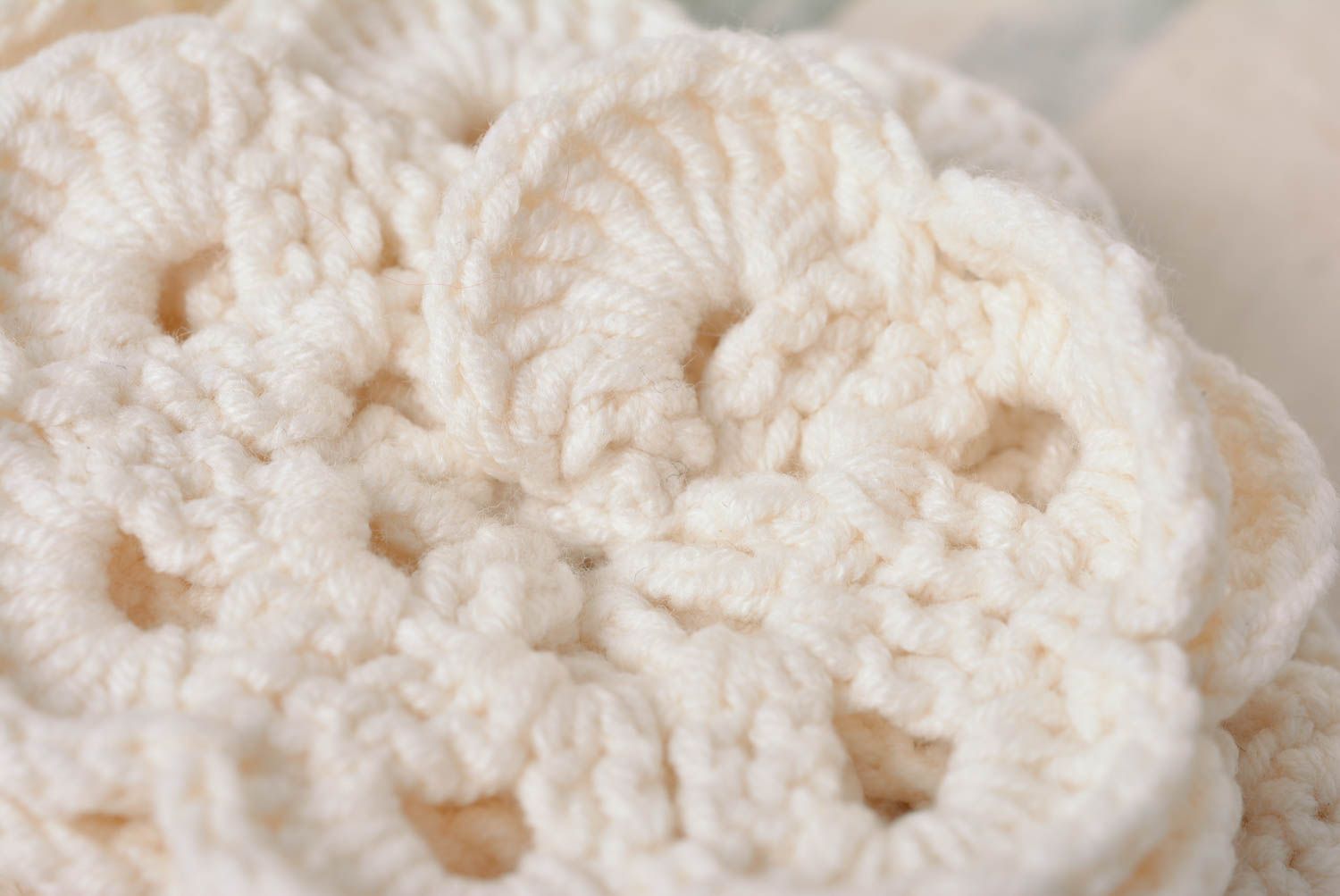 Esponja de malha de fio de algodão na forma de flor foto 4