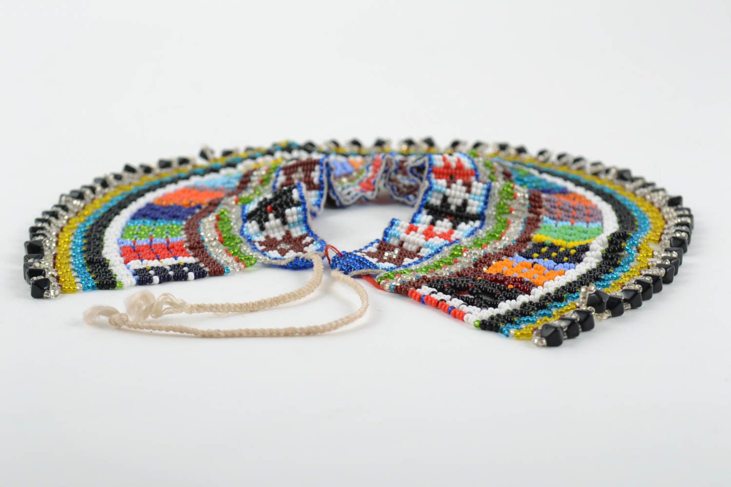 Collar de abalorios checos artesanal vistoso multicolor original bonito  foto 5