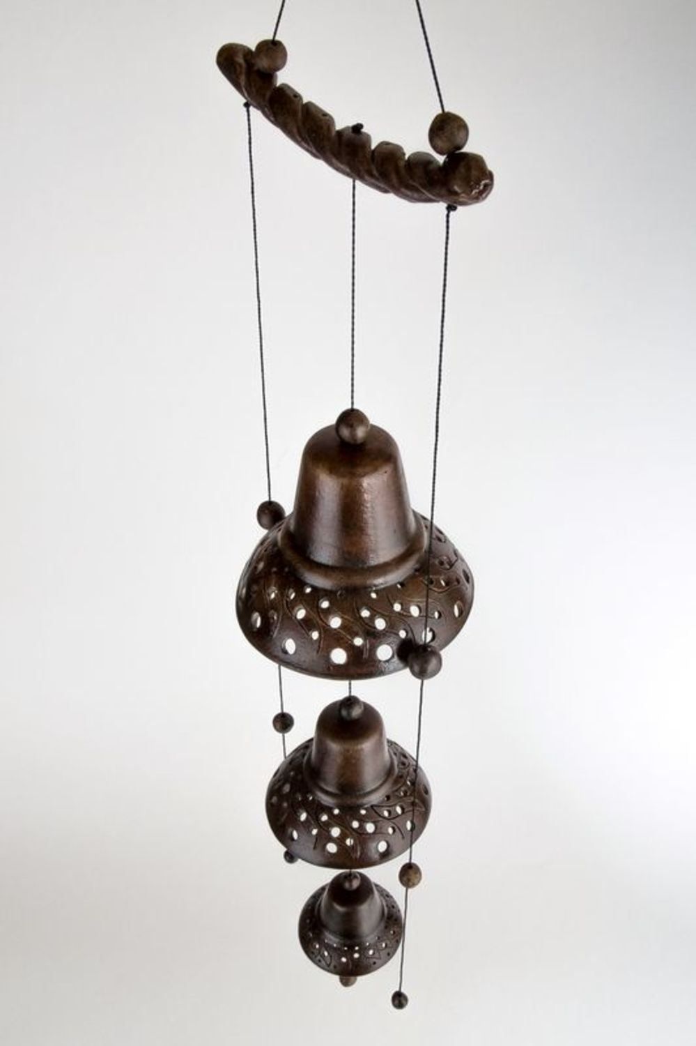 Ceramic bells of different sizes photo 2