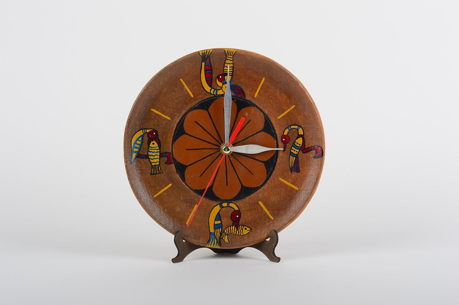Reloj de pared hecho a mano de yeso regalo original elemento decorativo  foto 1