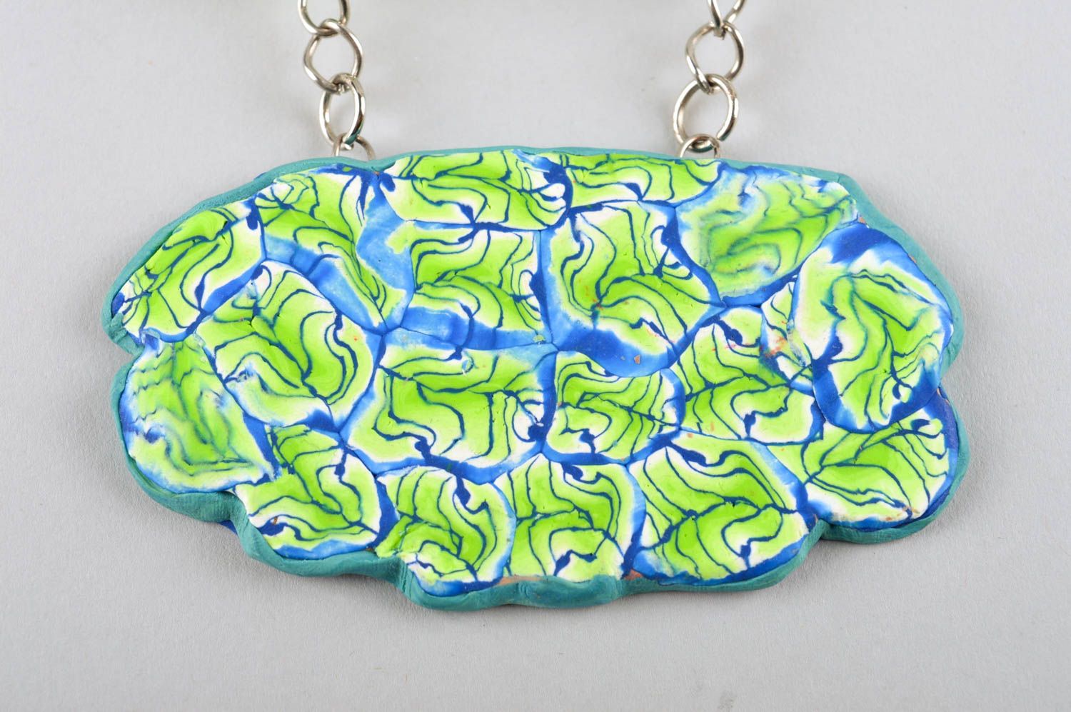 Handmade pendant necklace polymer clay designer jewelry gifts for girls photo 3