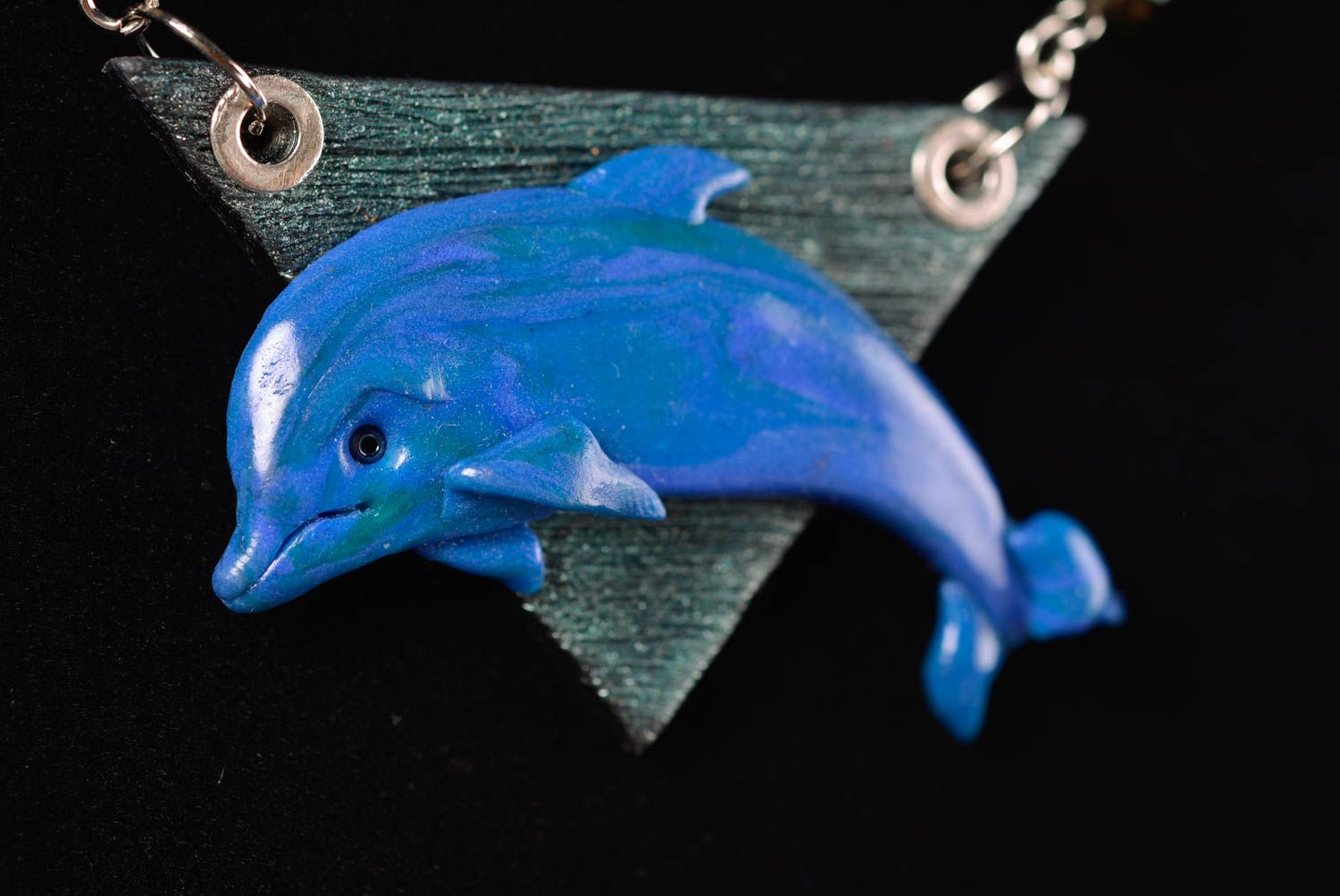 Handmade Delfin Anhänger Polymer Clay Schmuck Accessoire für Frauen originell foto 3