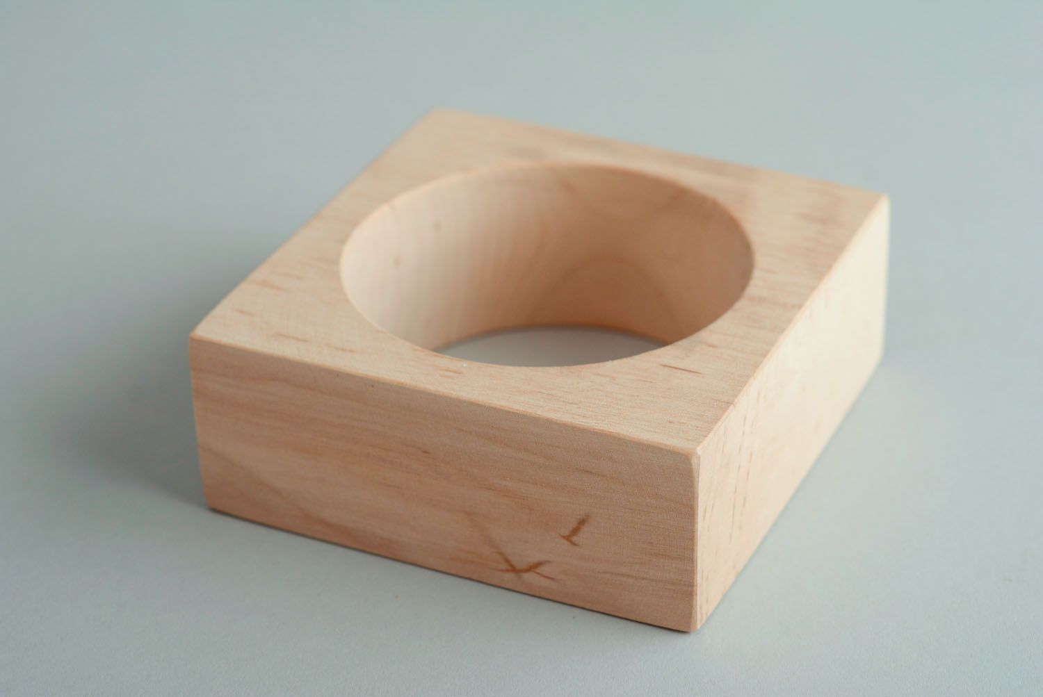 Square wooden bracelet for painting photo 4
