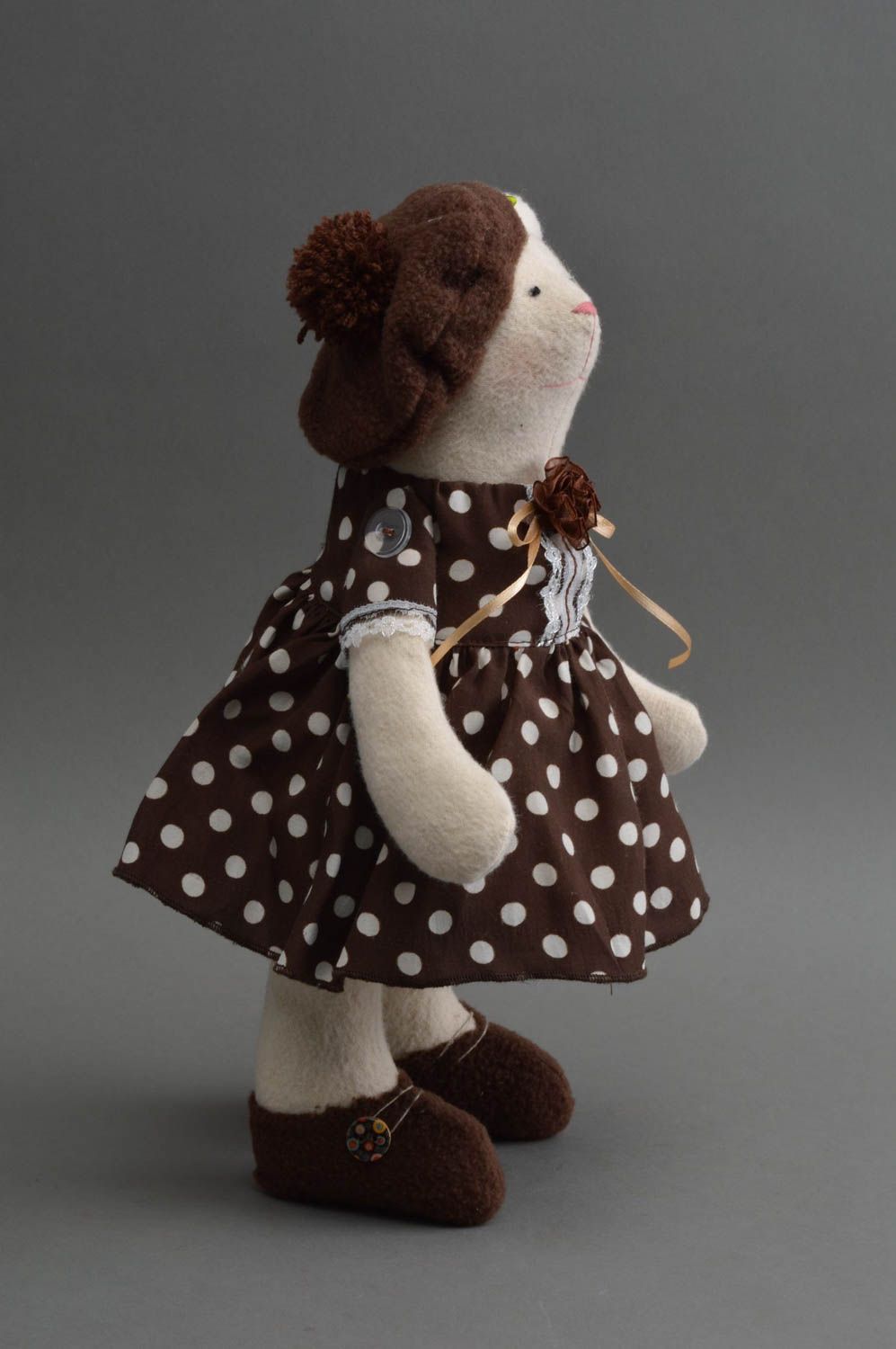 Peluche ours Jouet pour enfant fait main Cadeau original en matériaux naturels photo 2