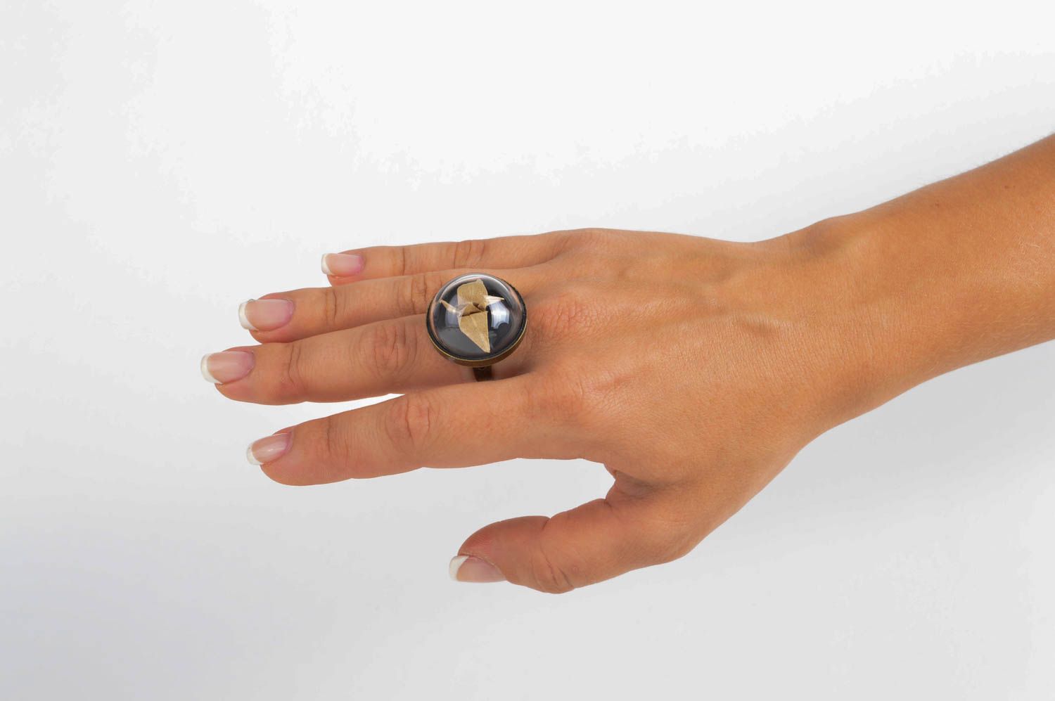 Ring Modeschmuck handmade Ring Damen tolle Geschenkidee für Frauen aus Metall foto 4