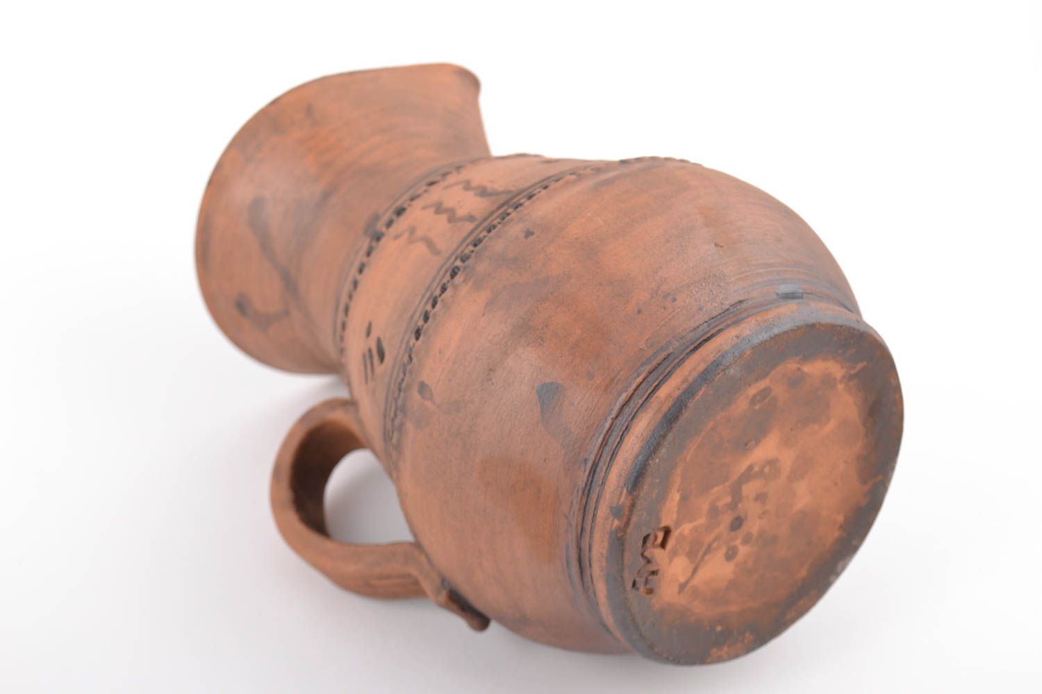 55 oz handmade ceramic juice pitcher with handle 2 lb photo 5