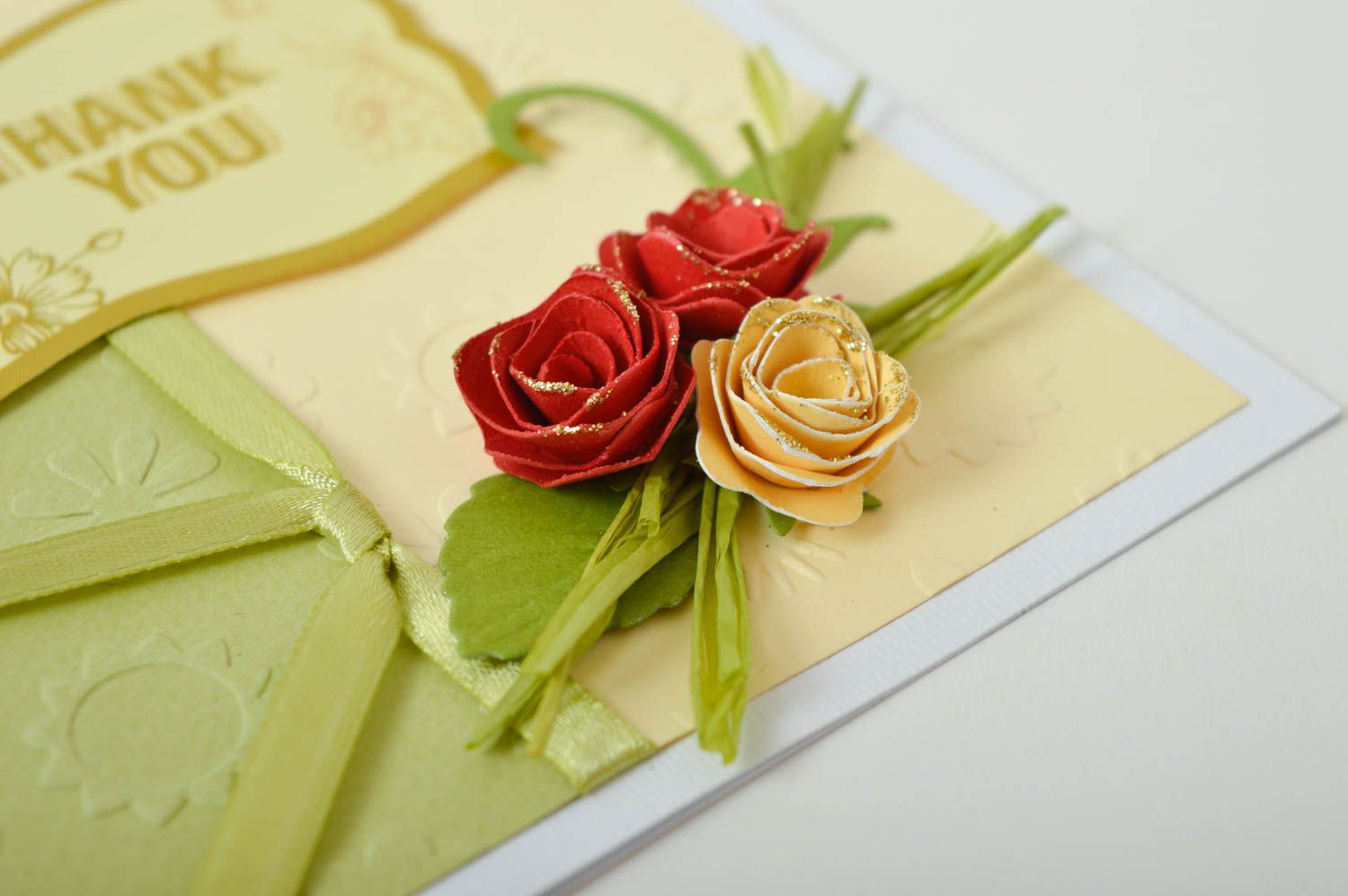 Carte de voeux faite main Carte de souhait en papier décorée Cadeau original photo 3