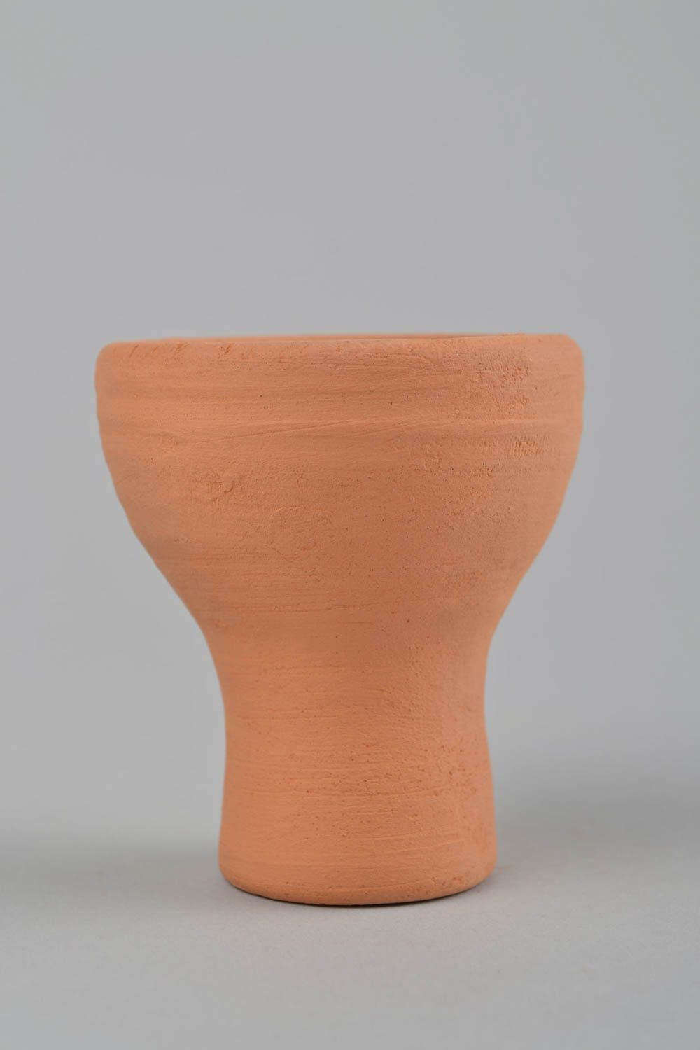 Beautiful handmade designer hookah bowl molded of natural clay photo 3