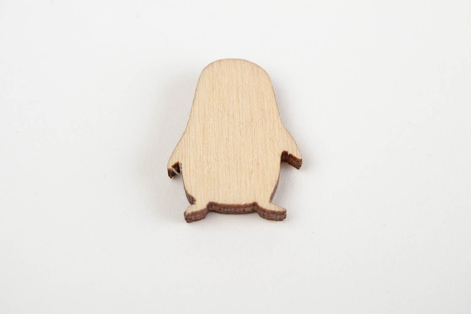 Handgemachte Miniatur Figur kleine Figur zum Bemalen Holz Rohling Pinguin  foto 5
