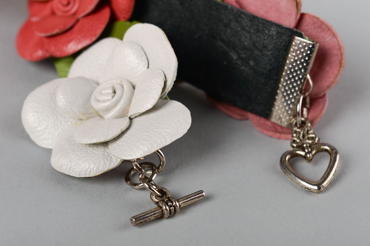 Leder Armband Frauen Schmuck für Frauen Armband Schmuck elegantes Armband Blumen foto 3