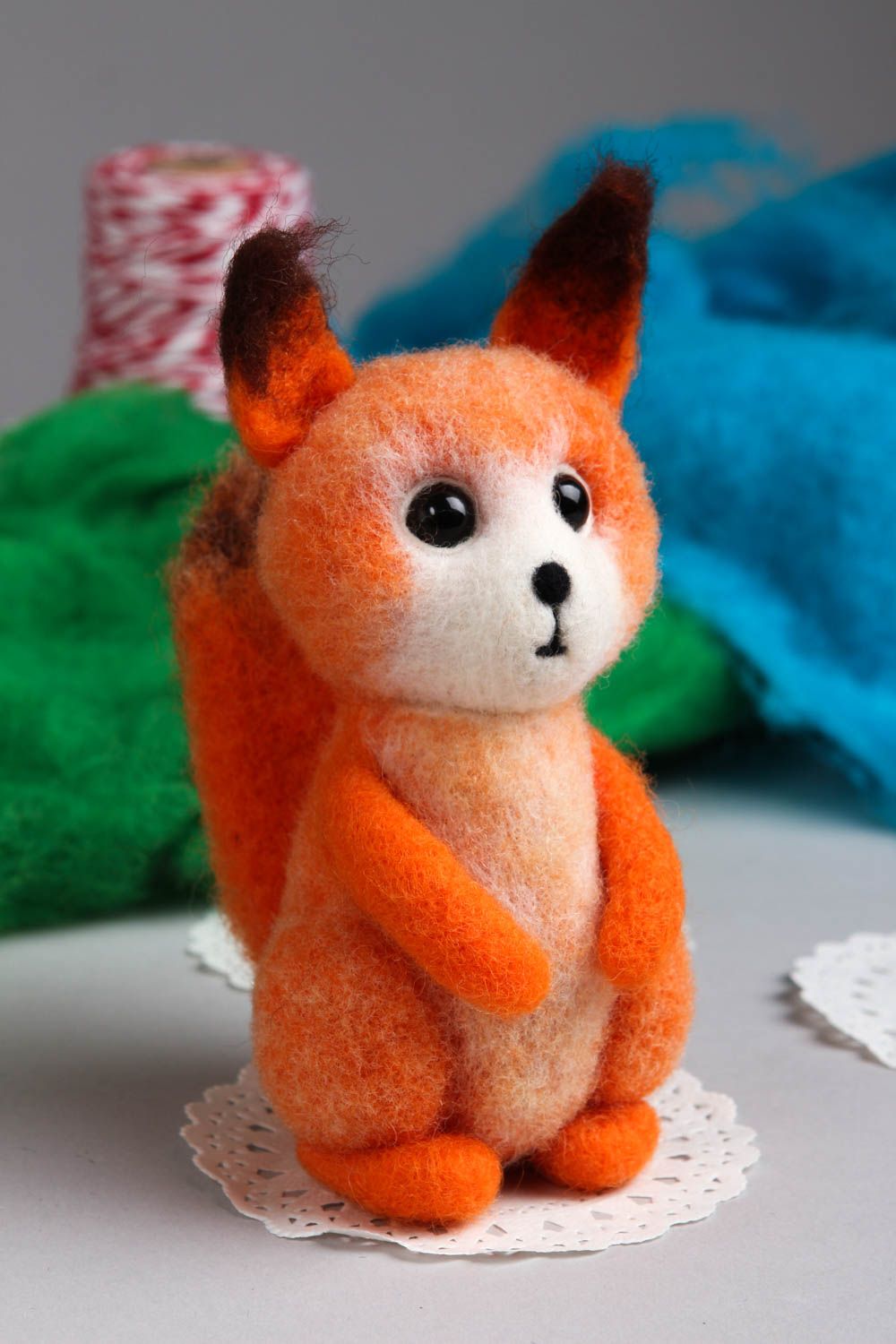 Handmade Filz Tier Eichhörnchen Spielzeug Geschenk Idee für Dekor hübsch foto 1