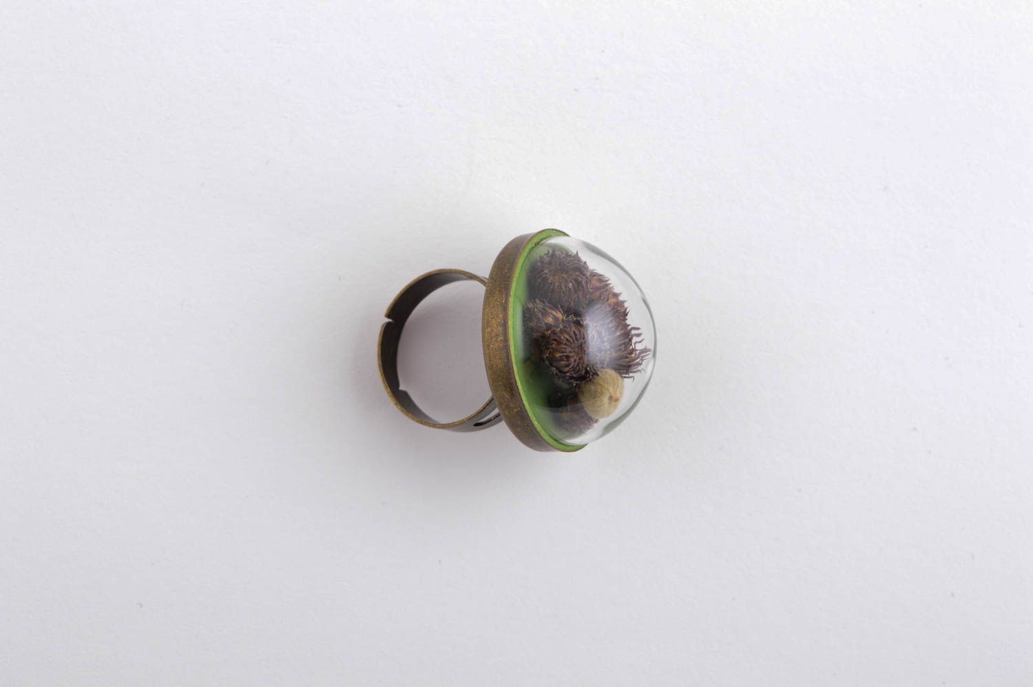 Необычное кольцо ручной работы элитная бижутерия красивое кольцо круглое фото 5