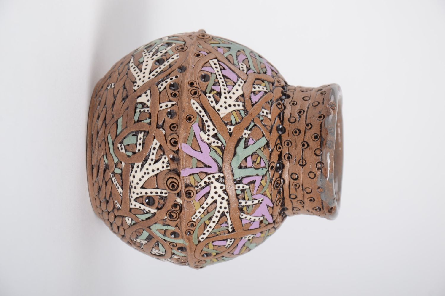 Handgemachte Keramik Designer Vase Haus Dekoration Geschenk für Frau bunt foto 5
