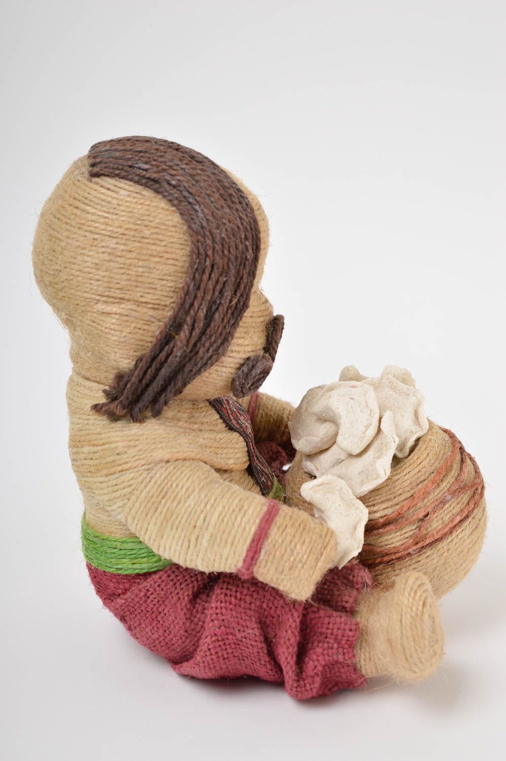 Figurine bonhomme fait main Grande statuette Déco maison souvenir poupée photo 4