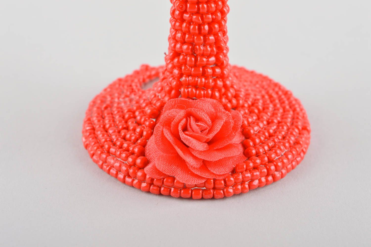 Copa de cristal hecha a mano roja con corazón detalle de boda regalo original foto 4