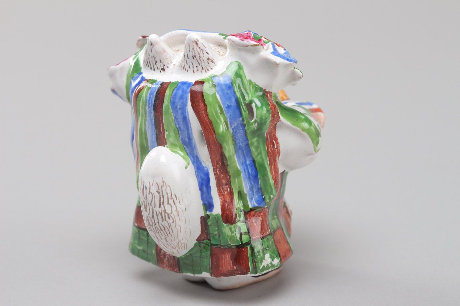 Декоративная керамическая кошка красивая фигурка ручной работы Украиночка фото 3