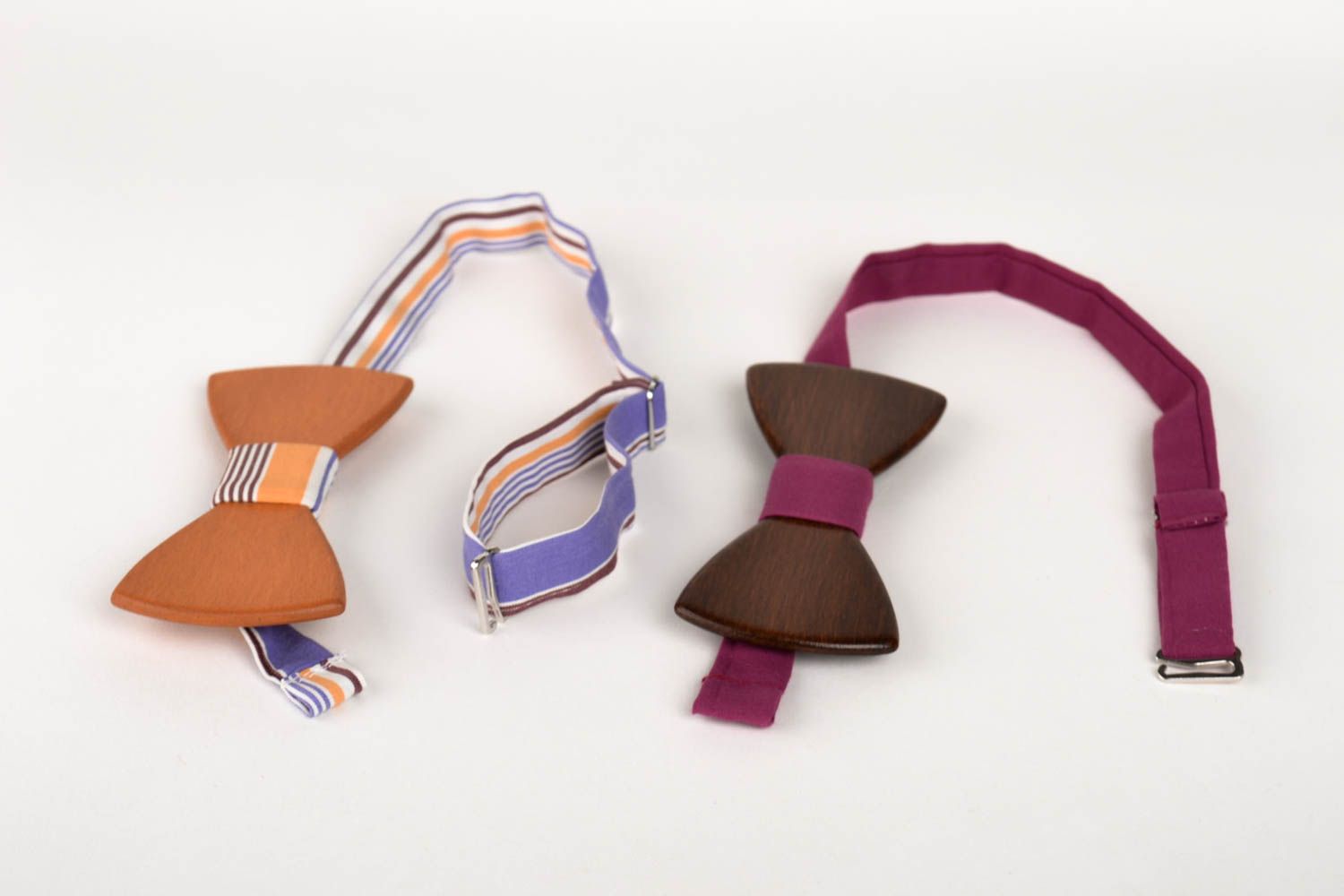 Handmade designer bow tie unusual stylish accessory 2 beautiful bow ties photo 4