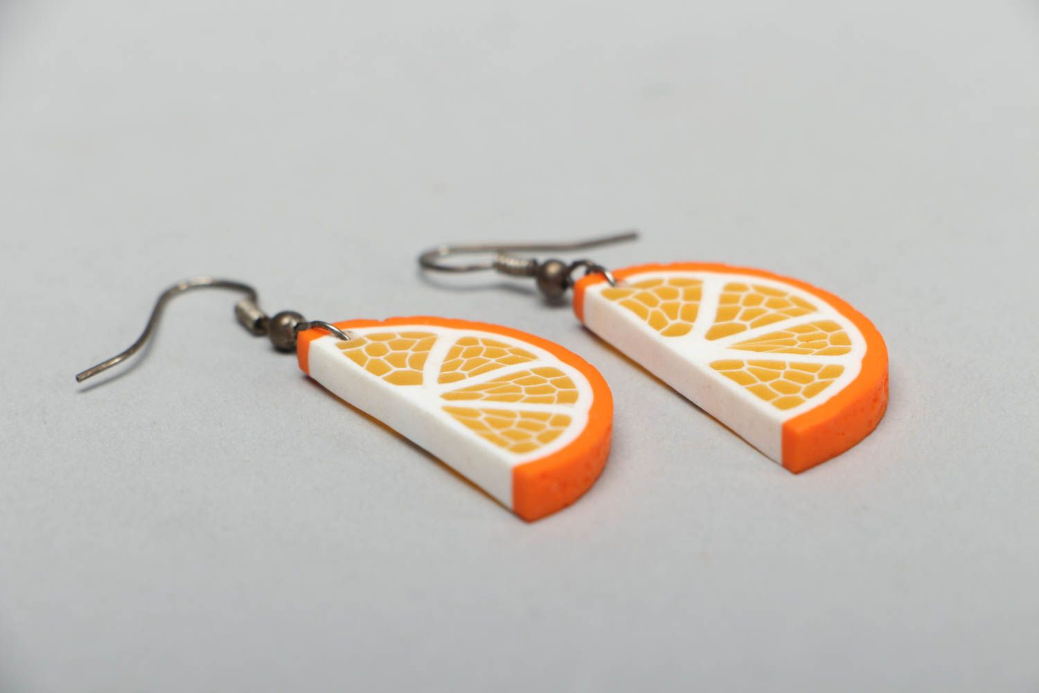 Polymer clay earrings Citrus photo 2