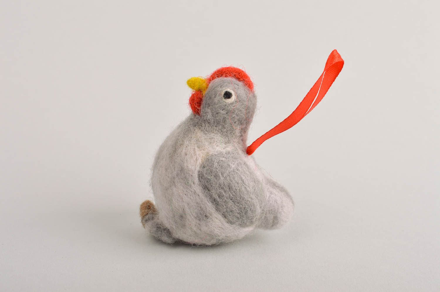Kleines Kuscheltier Huhn handmade Spielzeug aus Wolle Geschenk für Kinder foto 3