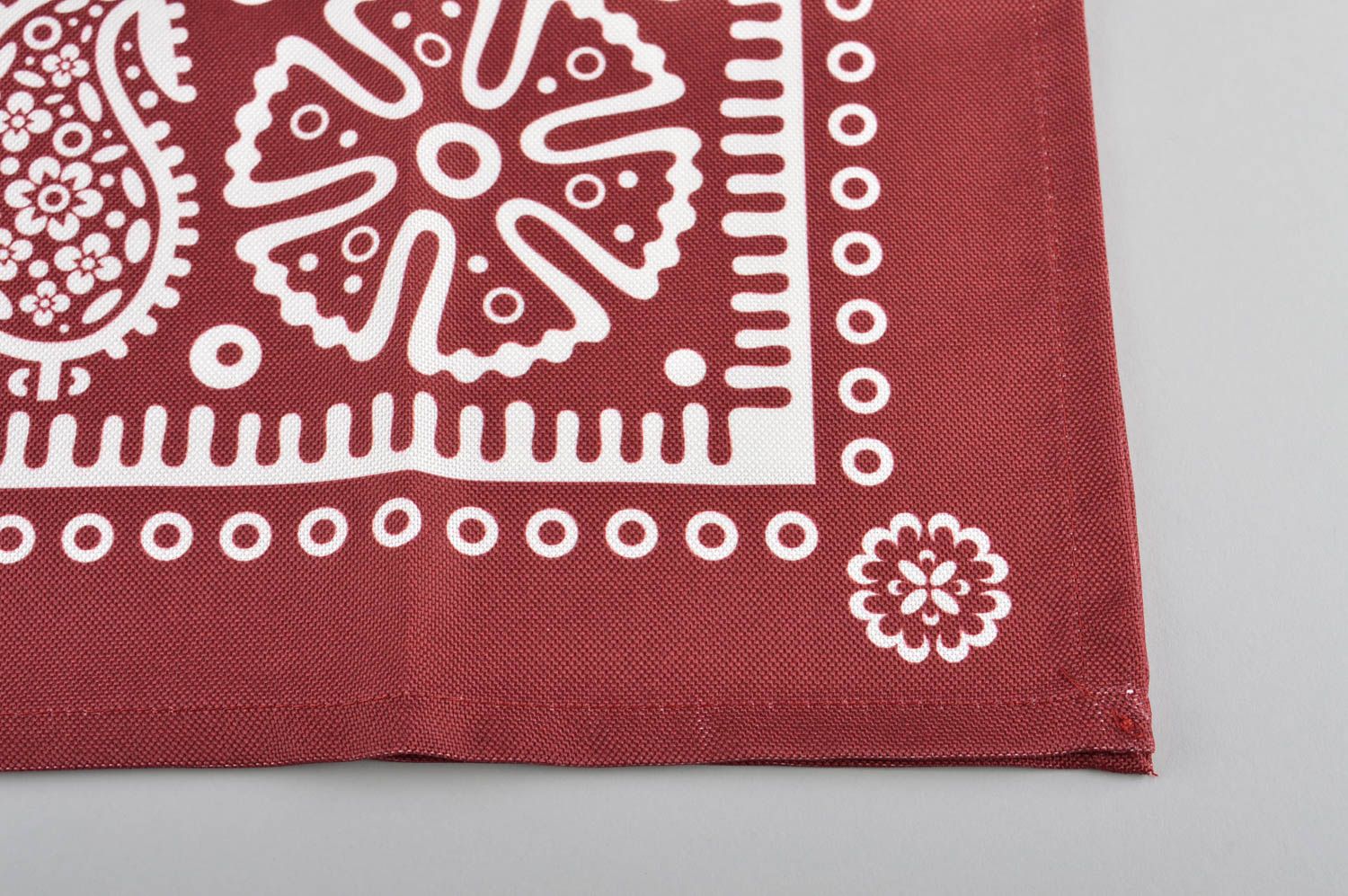 Handmade tablecloth red homemade table cover polyester practical table decor photo 3