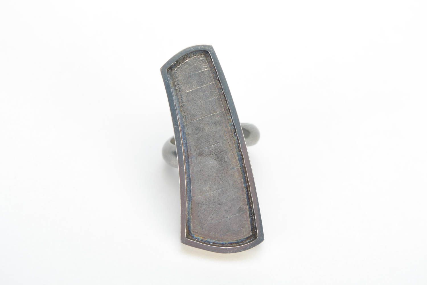Schmuck Ring Rohling aus Metall ungewöhnlich künstlerisch handgemacht schön toll foto 1