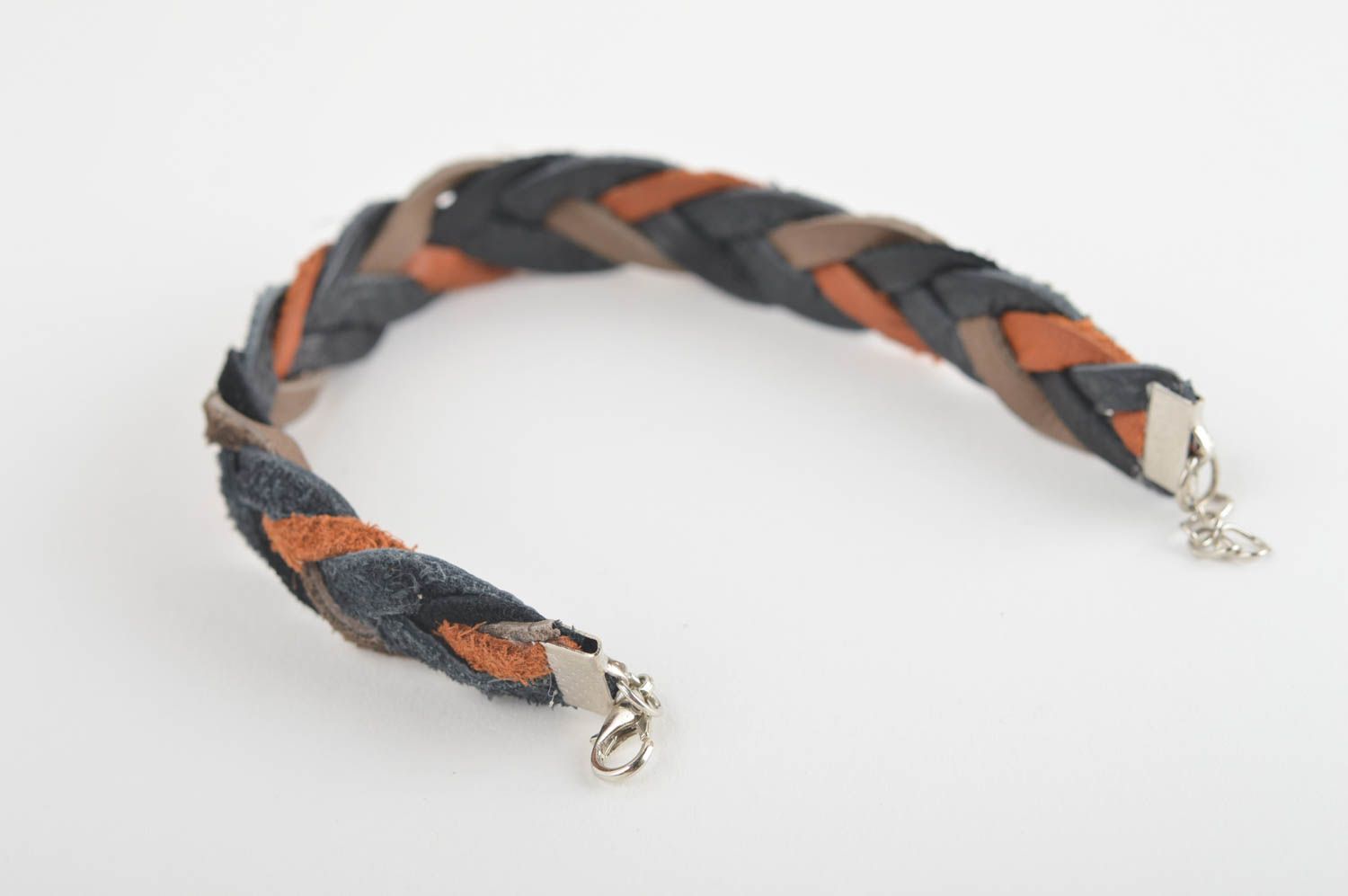 Handmade leather bracelet woven bracelet designer accessories for girls photo 5