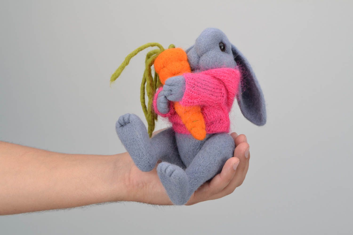 Soft toy Rabbit with a Carrot photo 2