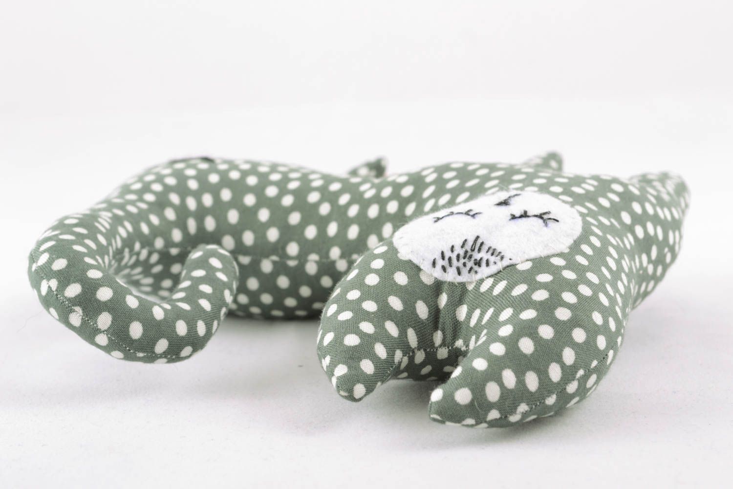 Handmade toy Kitten with Dots photo 1