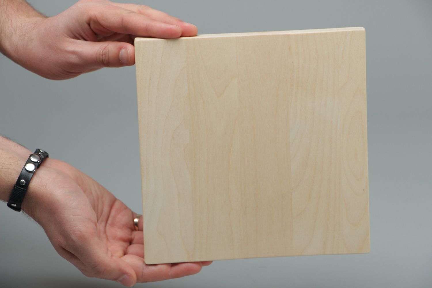 Semilavorato quadrato fatto a mano materiale da dipingere di legno di betulla
 foto 4