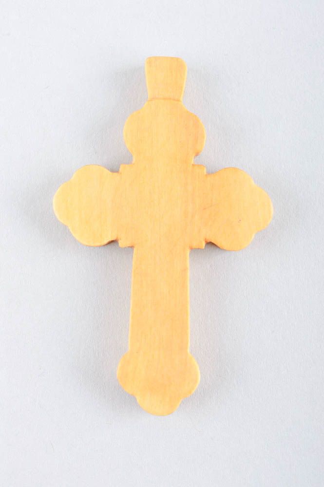 Handmade cross designer wooden cross unusual gift for men cross on cord photo 3