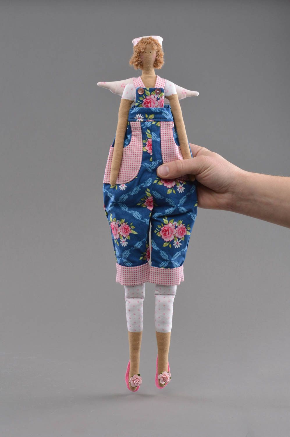 Interieur Puppe Engel aus Baumwolle handmade Spielzeug für Kinder künstlerisch foto 4