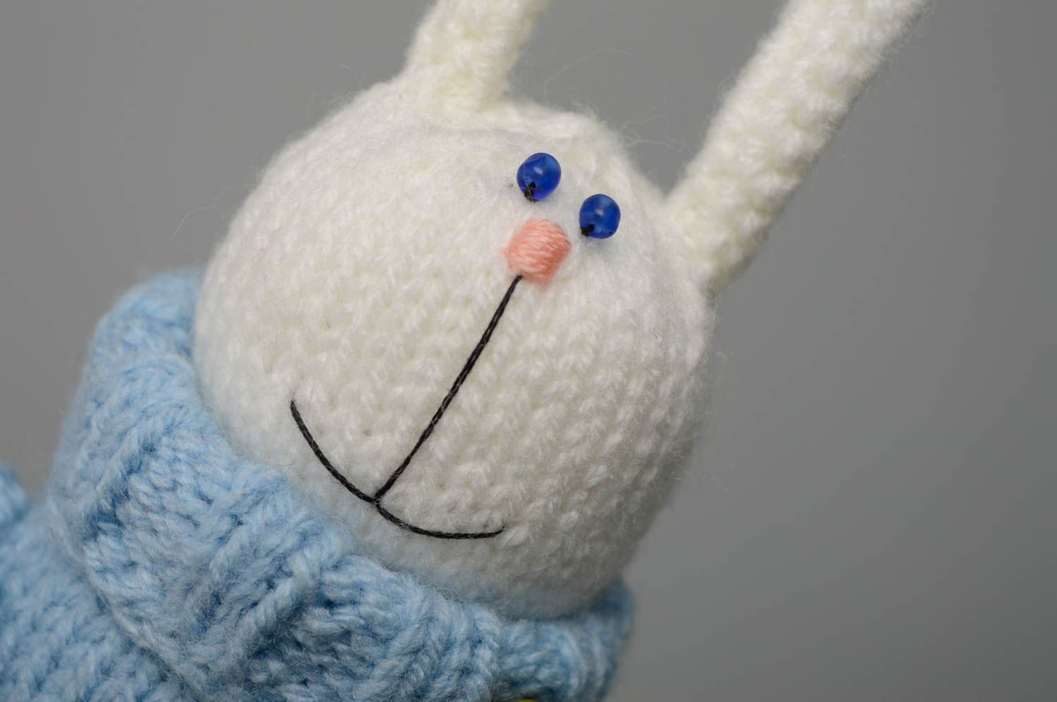 Soft knitted toy Rabbit photo 2