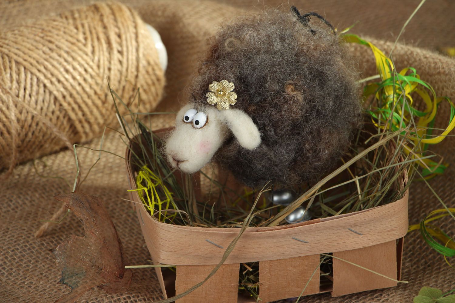 Woolen toy Sheep Jeanne photo 5