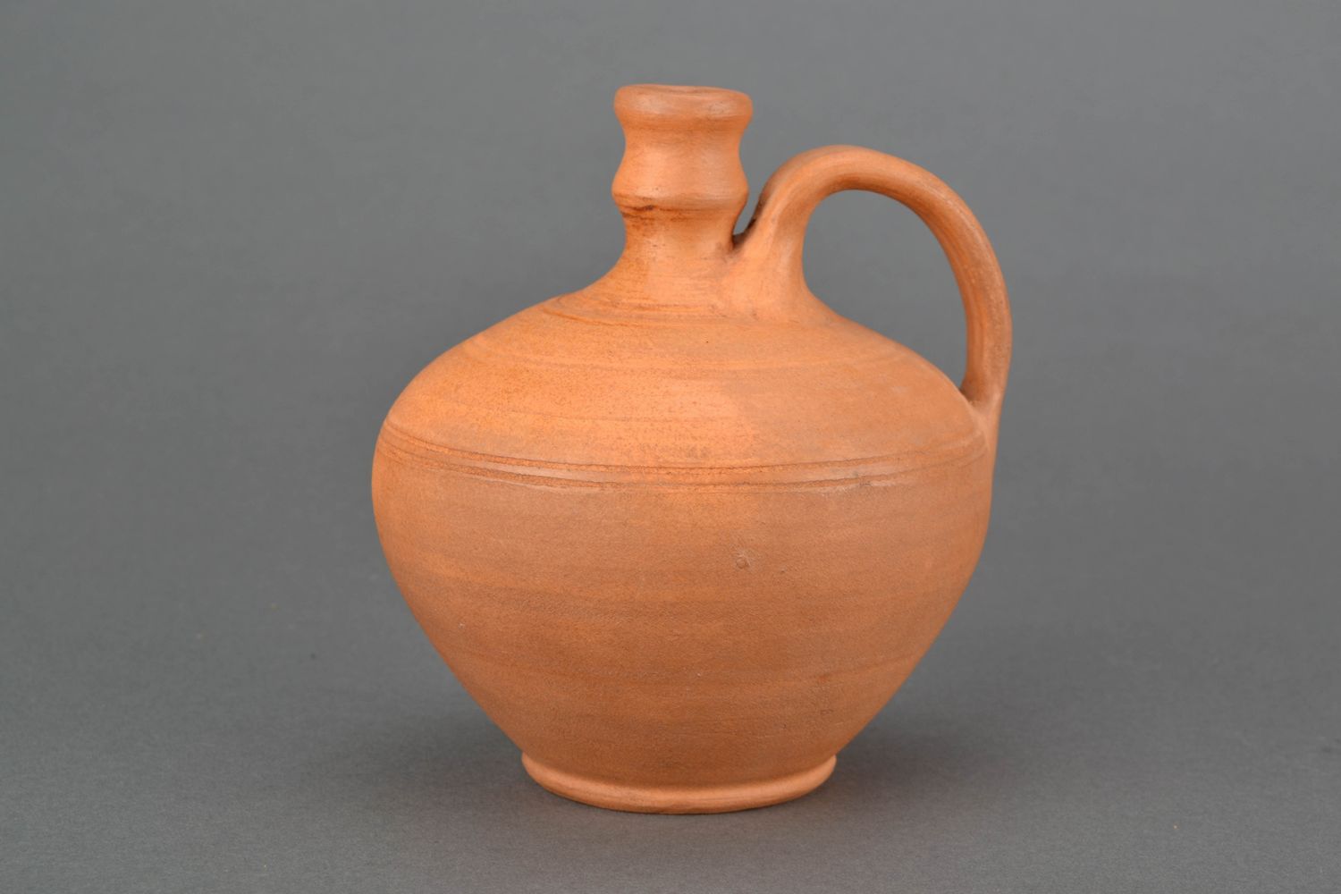 33 oz handmade terracotta ceramic wine carafe with handle in Greek style 1,8 lb photo 1