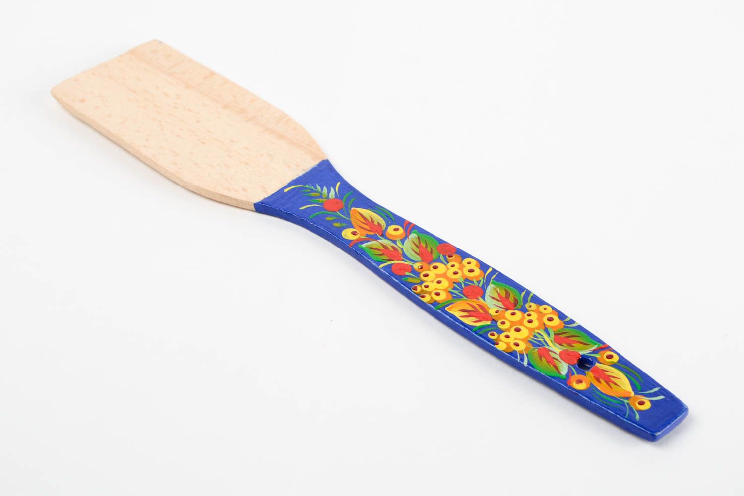 Handmade kitchen utensils stylish wooden spatula unusual painted spatula photo 4