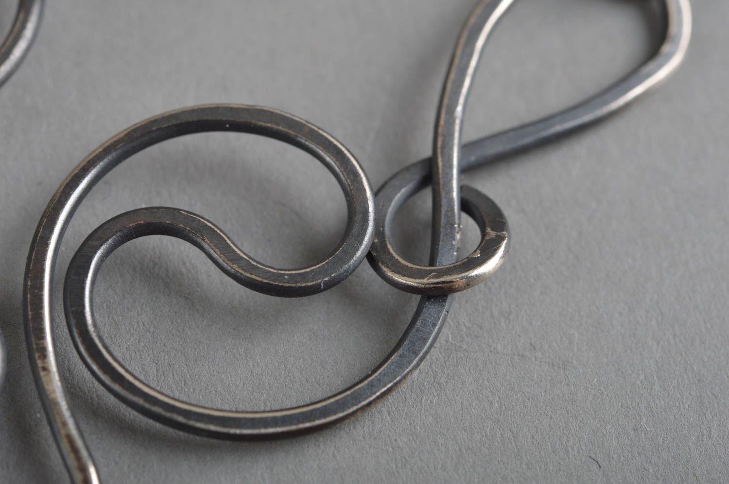 Schöne Designer Ohrringe aus Kupfernickel stilvoll originell Künstler Handarbeit foto 5