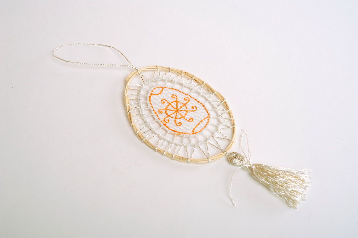 Decorative pendant with embroidery The Sun photo 1