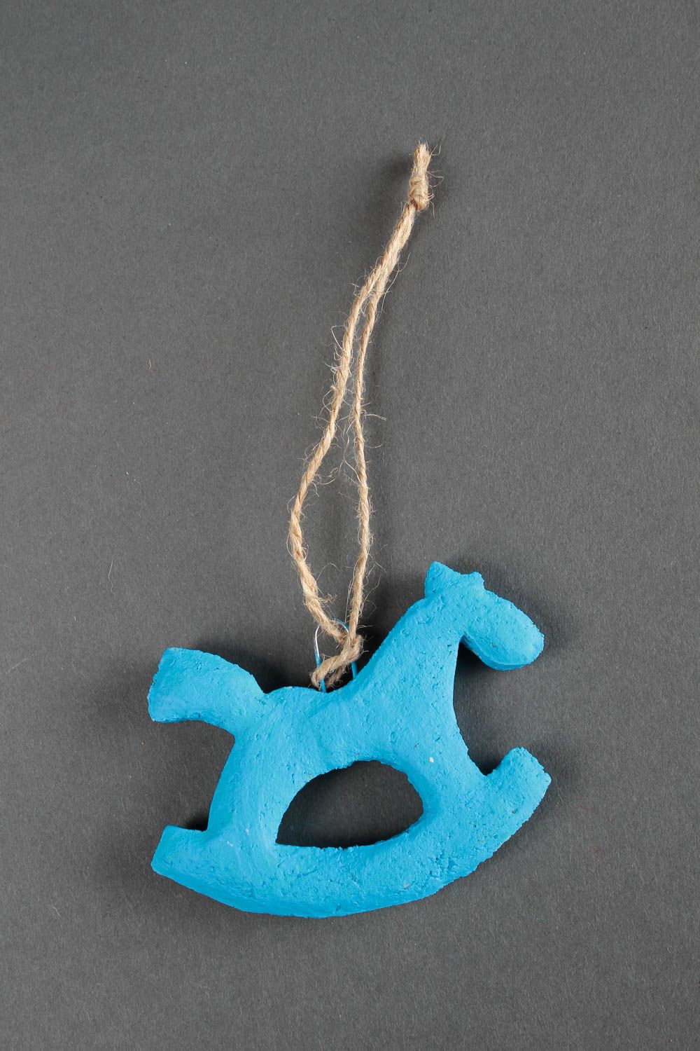 Blaues Pferd Deko für Weihnachten handmade Salzteig Figur Wohn Accessoire foto 4