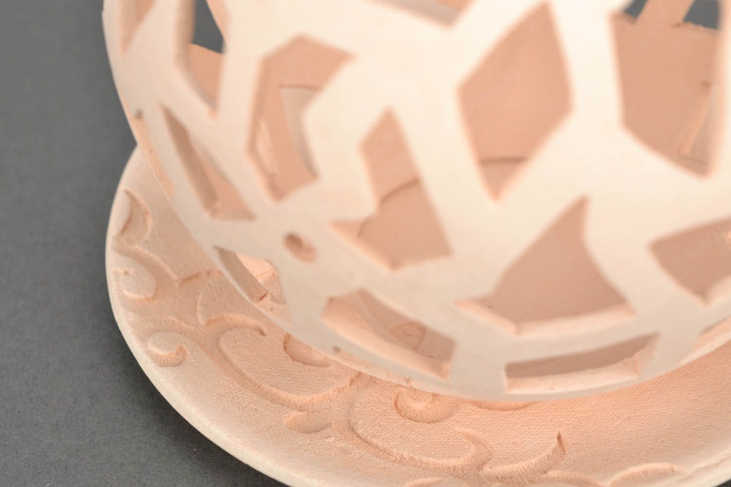 Candelero de cerámica en forma de bola foto 5