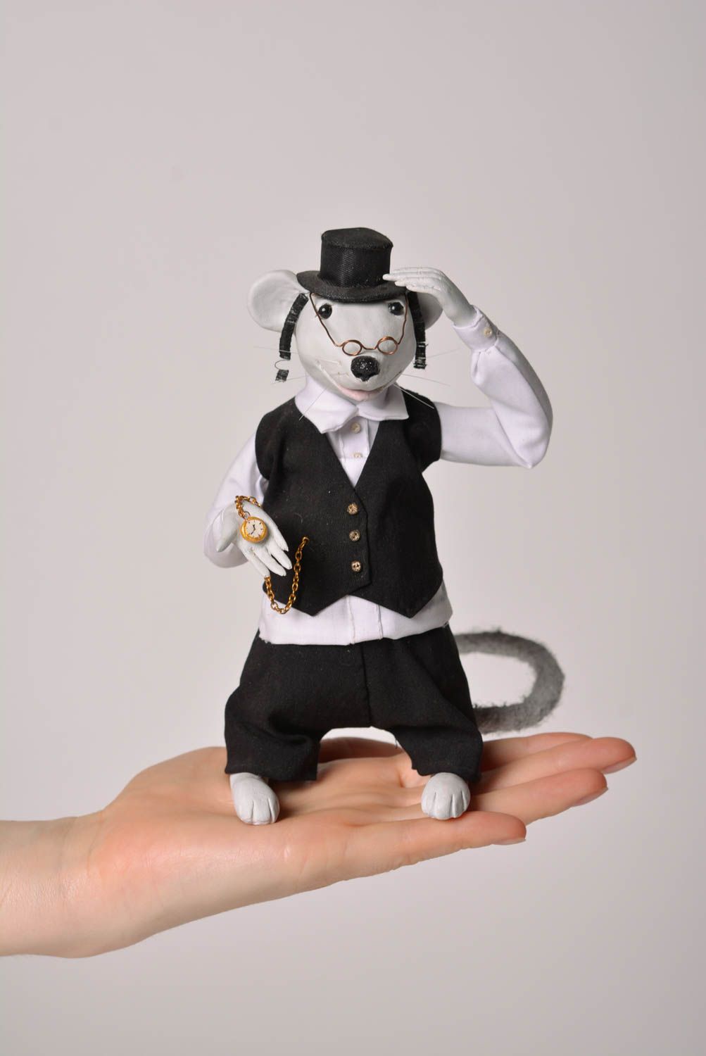 Авторская кукла игрушка ручной работы интерьерная кукла авторская игрушка мышь фото 5