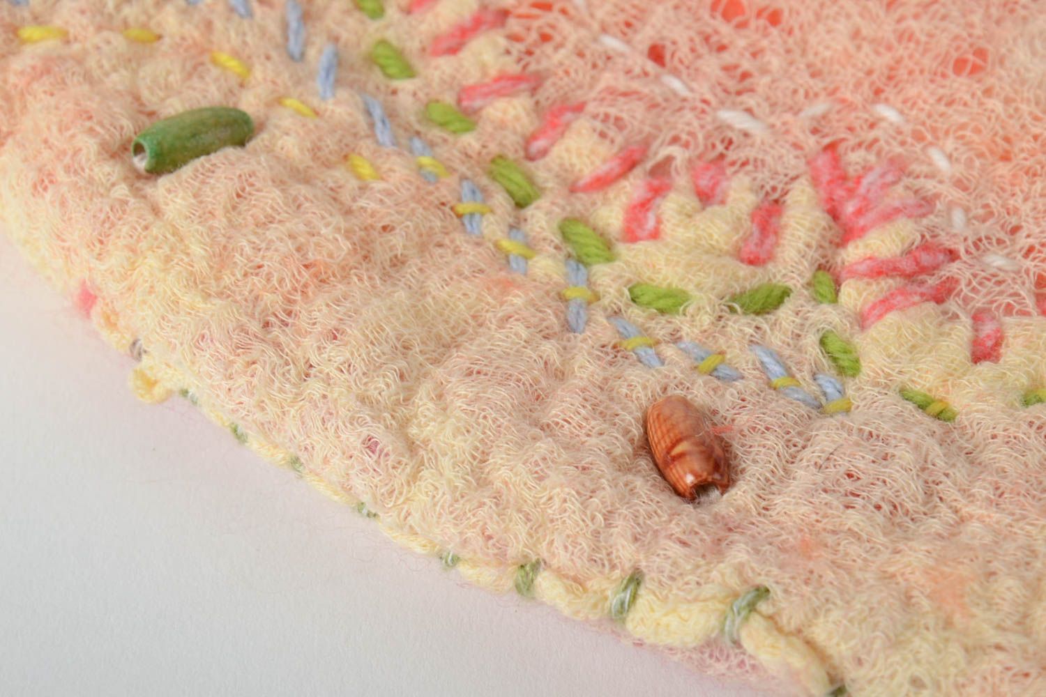 Sac en laine feutrée Sac cabas fait main rose original Cadeau pour femme photo 4
