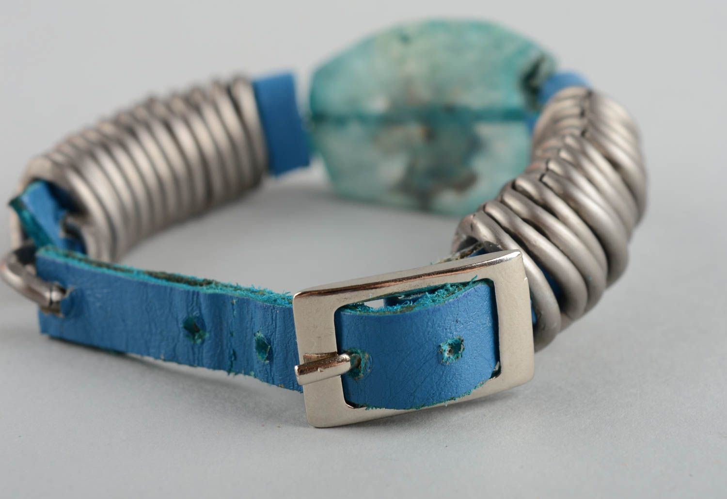 Leather bracelets for women handmade bracelet metal jewelry fashion accessories photo 3