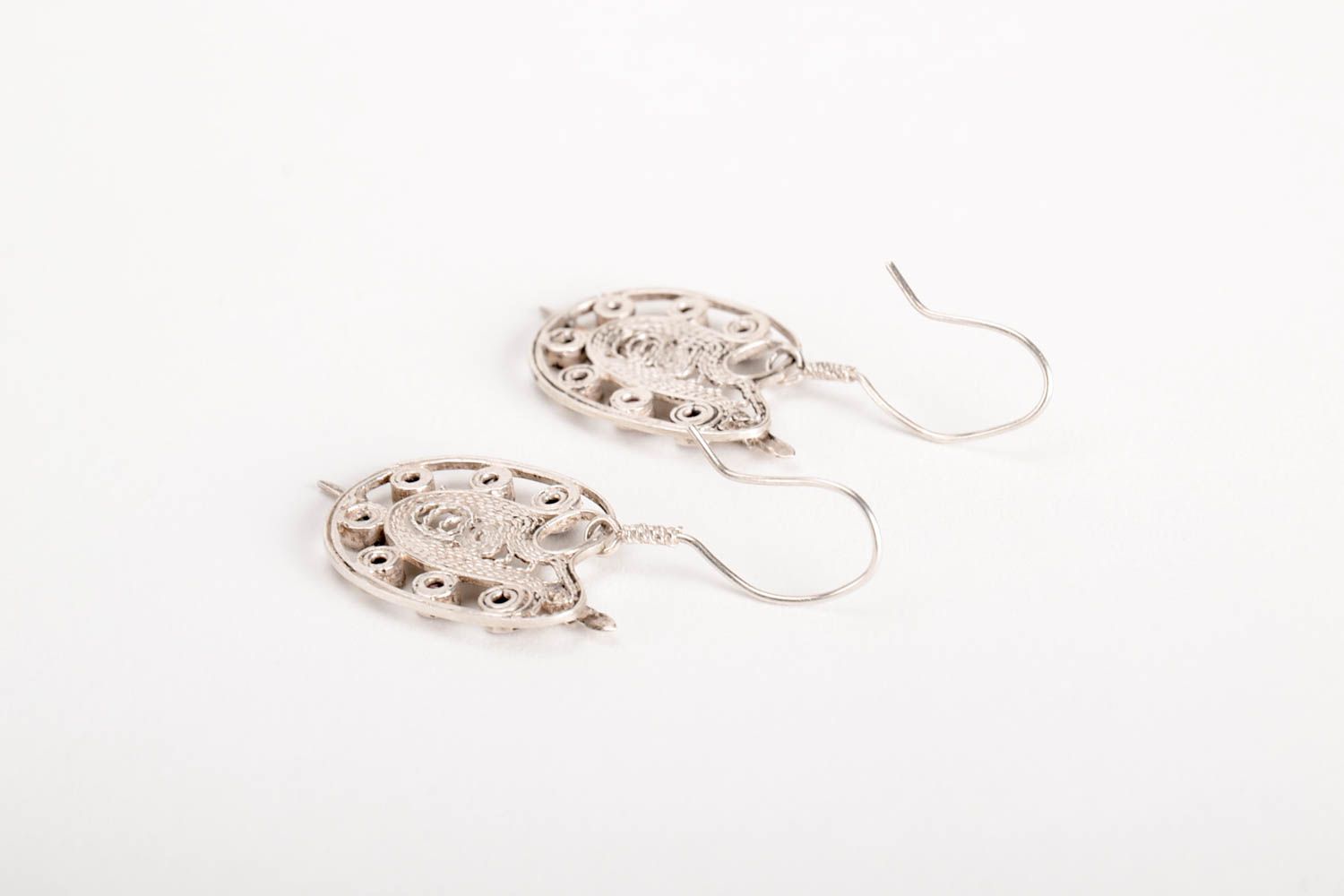 Silver earrings dangling earrings designer accessories best gifts for women photo 3