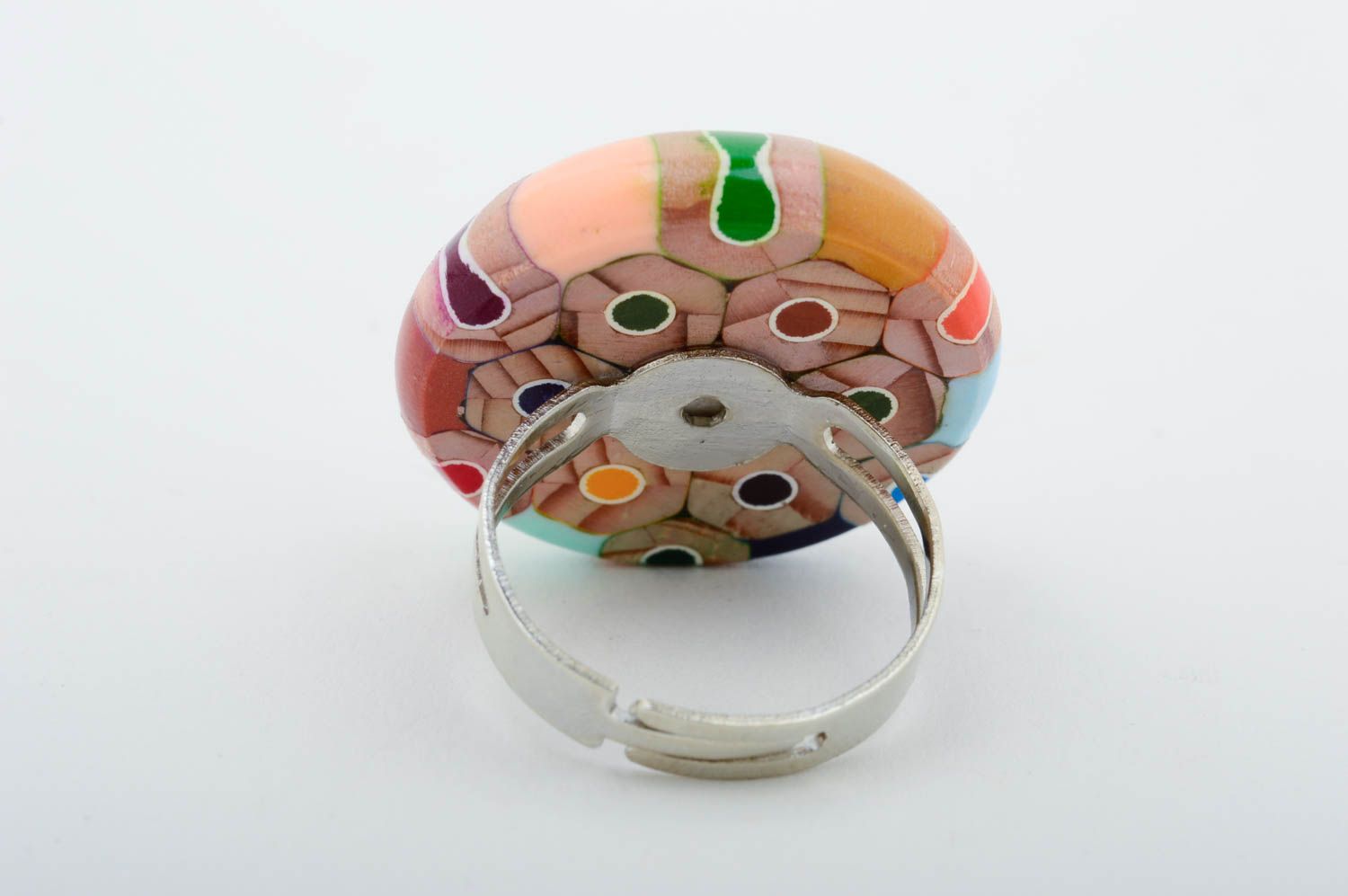 Handmade clay ring unusual designer ring designer jewelry wooden ring for girls photo 5
