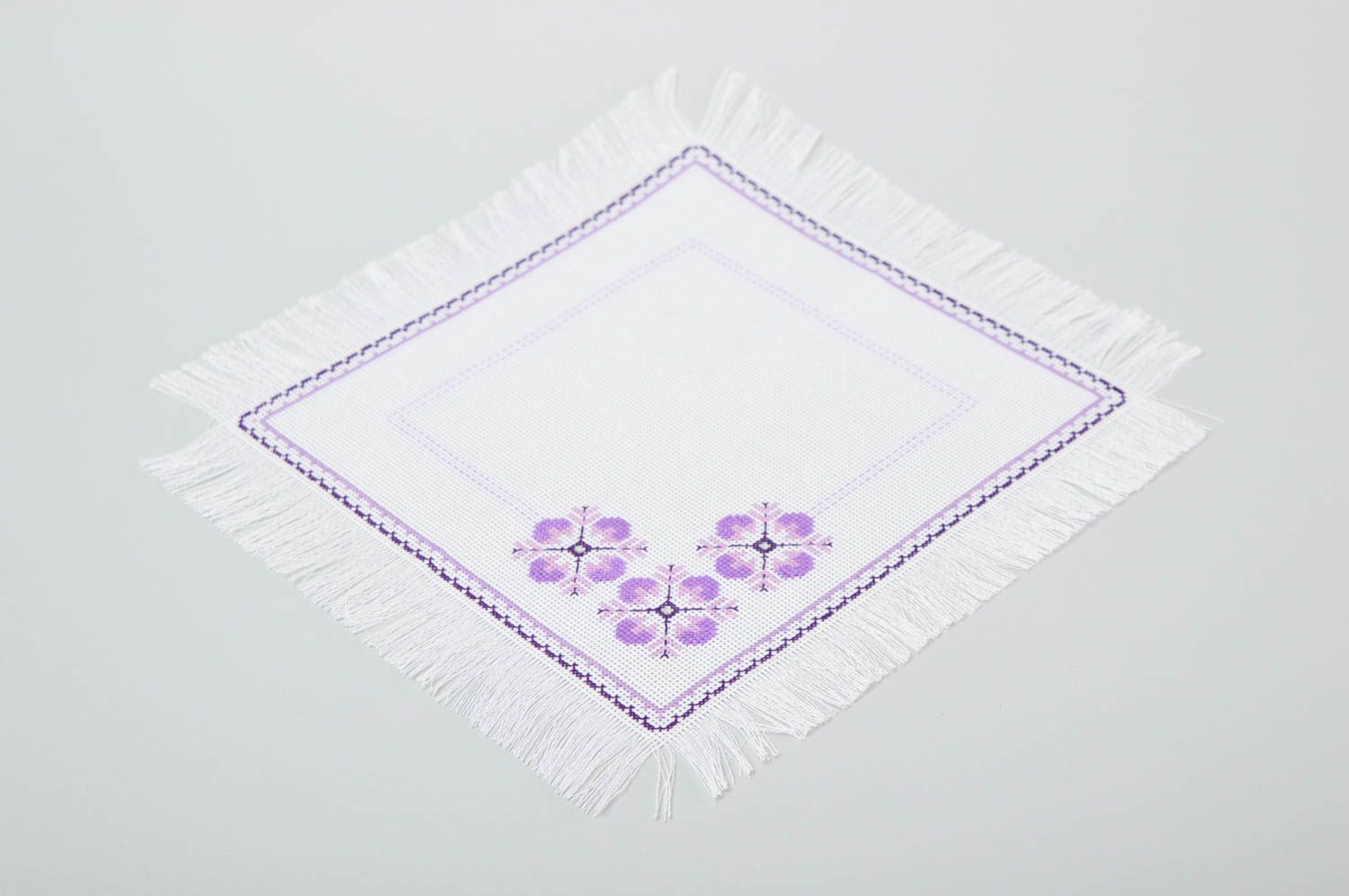 Servilleta bordada hecha a mano textil para el hogar decoración de mesa foto 2