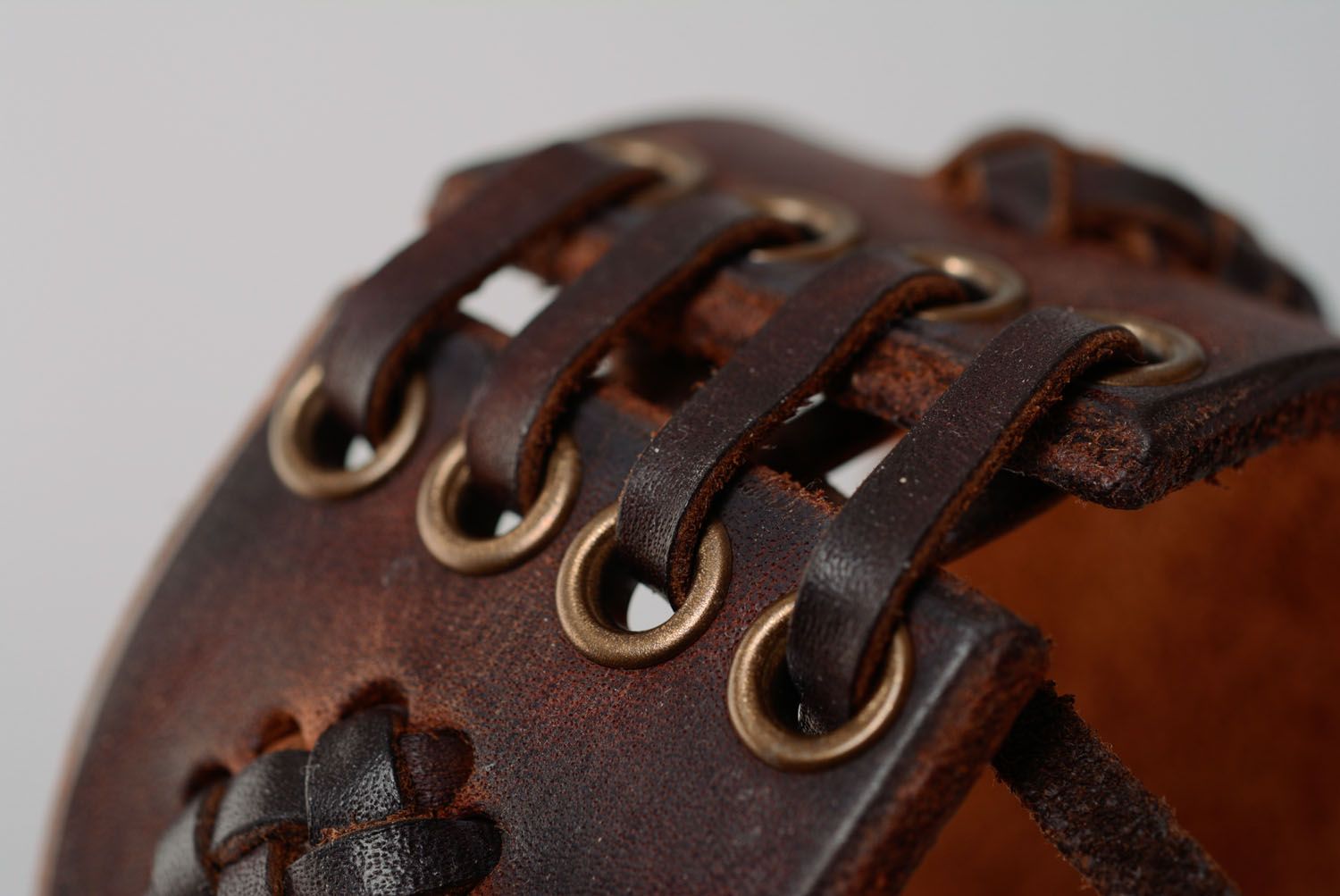 Leather bracelet with lacing photo 5