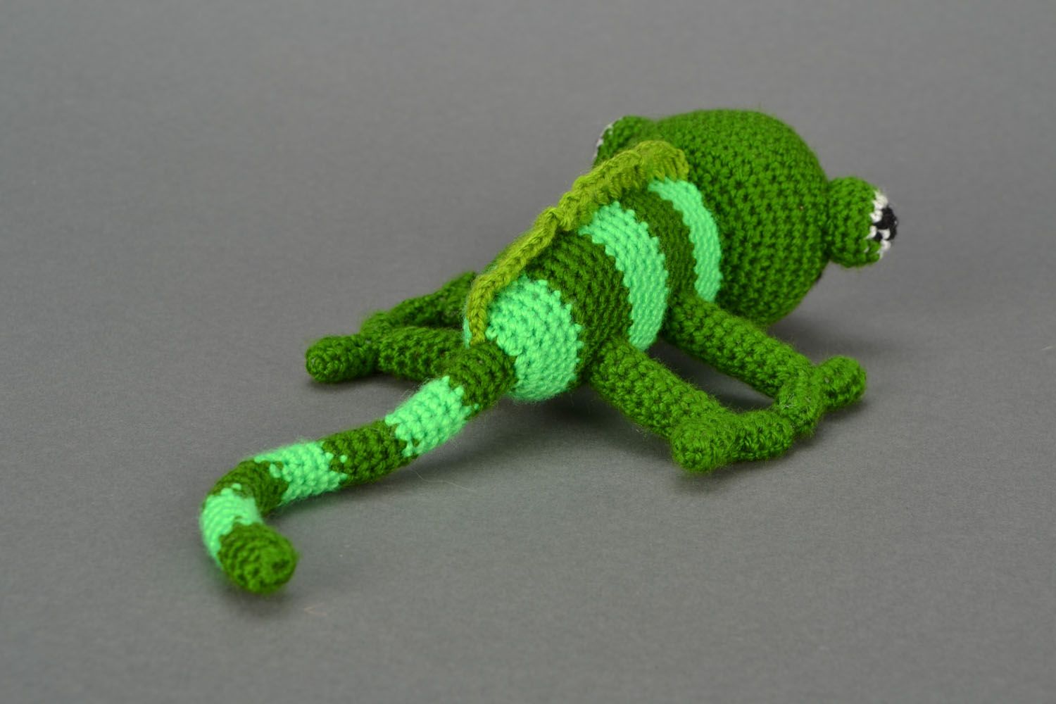 Homemade crochet toy Chameleon photo 5