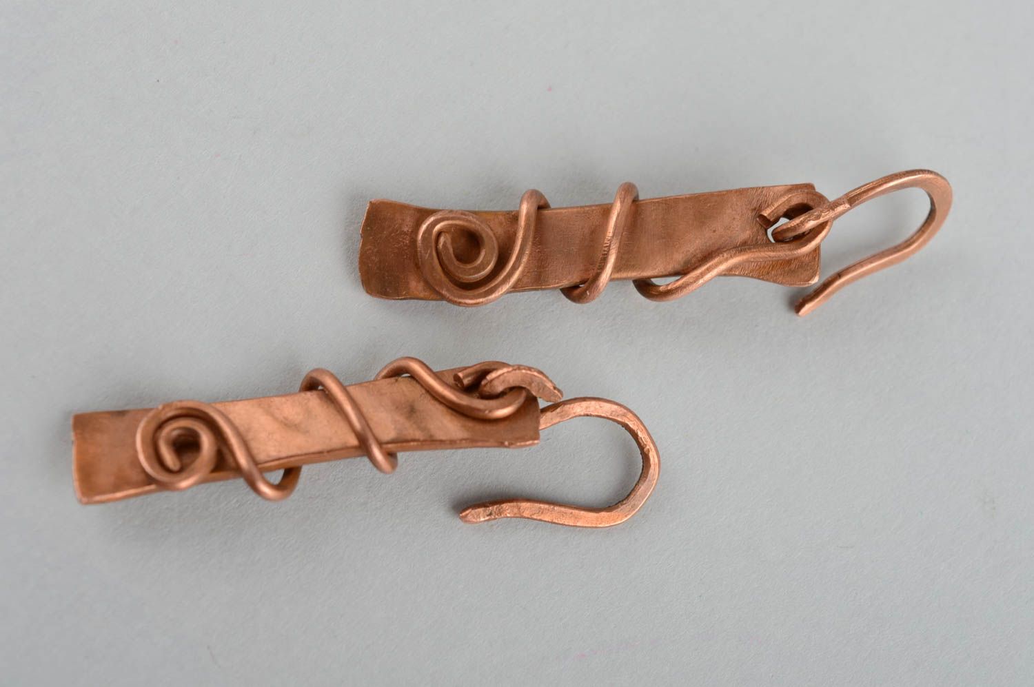 Pendientes de cobre bisutería hecha a mano regalo original para mujer foto 5