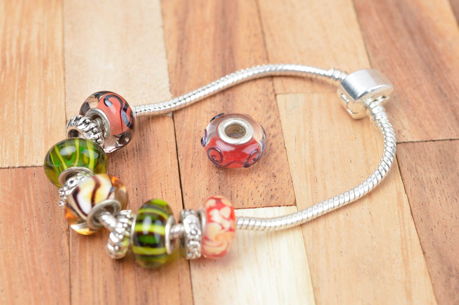 Unusual glass beads handmade glass bead jewelry making supplies gift ideas photo 4