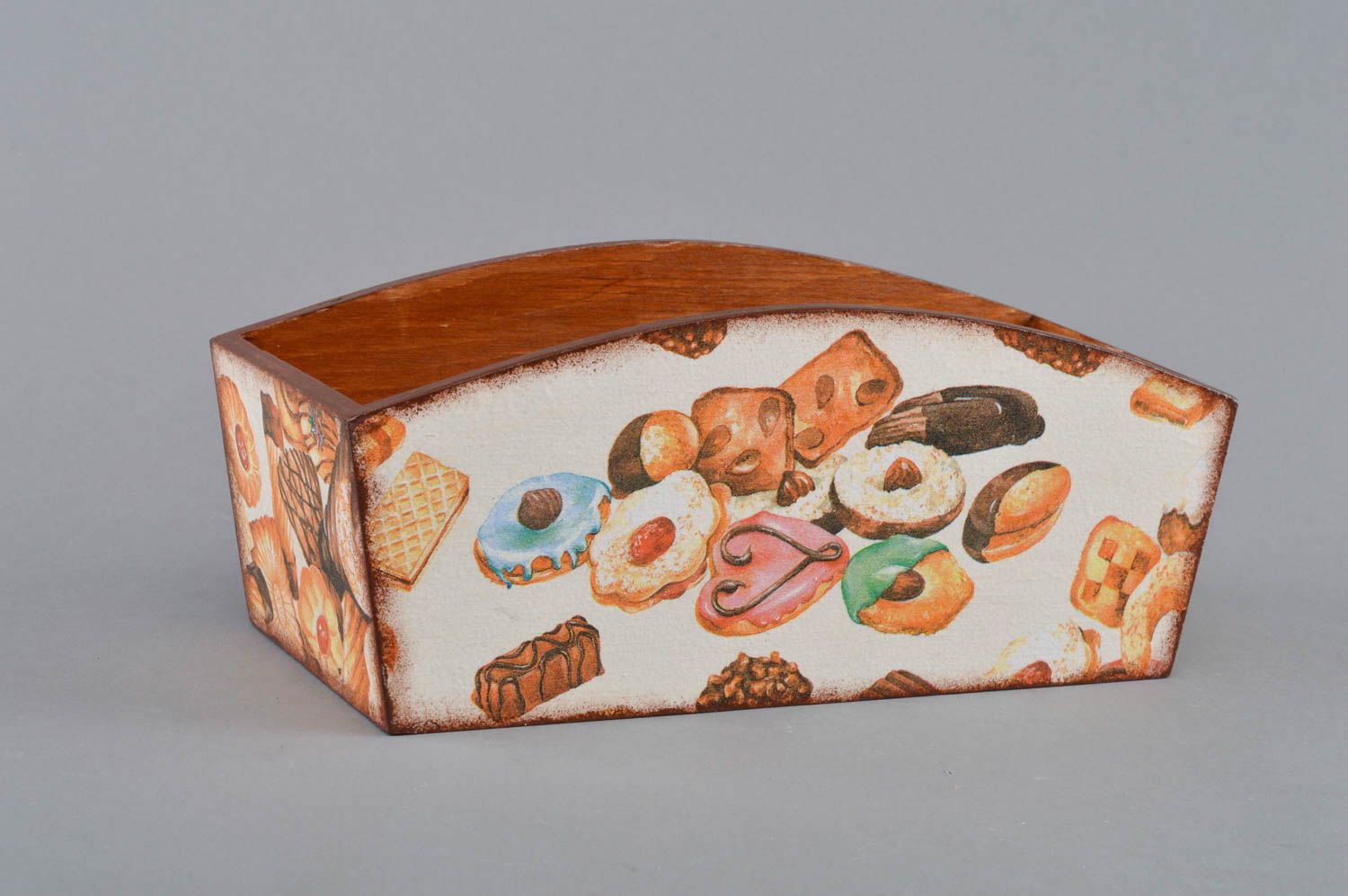 Dulcera de madera contrachapada hermosa hecha a mano  caja para dulces

 foto 2